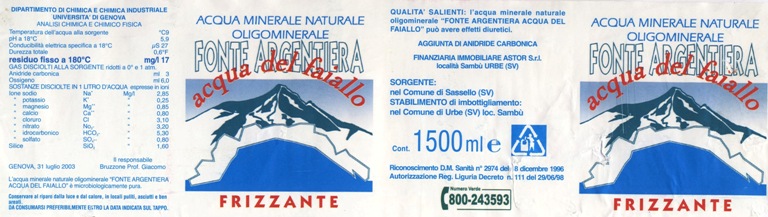 Acqua Del Faiallo Fonte Argentiera