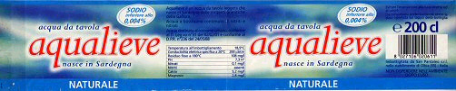 Acqua Minerale Aqualieve