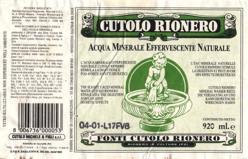 Acqua Minerale Cutolo Rionero