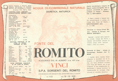 Acqua Minerale Fonte Del Romito