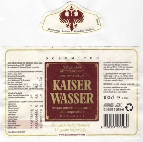 Acqua Minerale Kaiserwasser