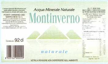 Acqua Minerale Montinverno
